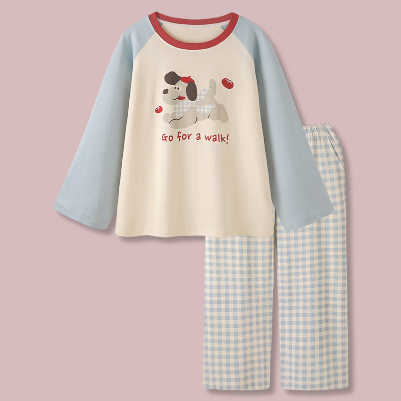 fashion cartoon plaid couple pajamas fashion cartoon plaid couple pajamas