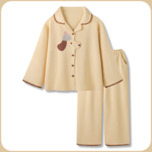 puppy couple pajamas women's new spring and autumn high grade cotton home service set