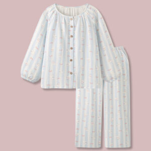 lovely sweet cotton pajamas women's spring and autumn new style can be worn outside loose home service suit.