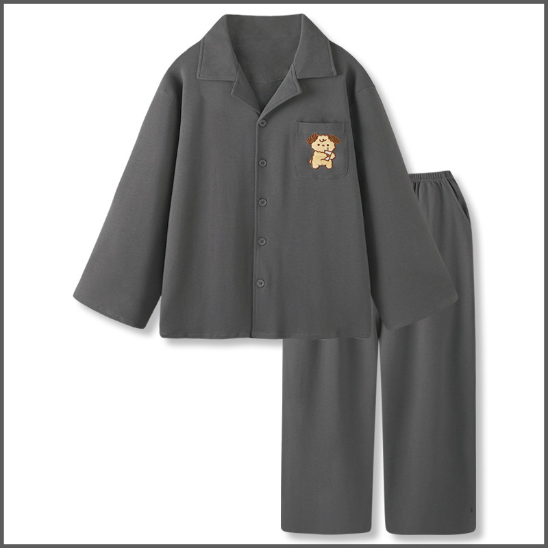 cartoon fashion pajamas men's spring, autumn and winter high grade cotton long sleeved plus size home service sets cartoon fashion pajamas men's spring, autumn and winter high grade cotton long sleeved plus size home service sets