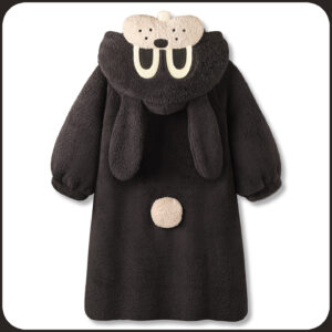 Home robe women's autumn and winter long sleeves and velvet thickening 2026 new long bathrobe pajamas can be worn outside home clothes.