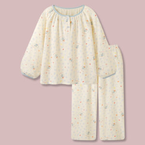Home pajama women's high grade cotton bubble cotton yarn spring and autumn super soft home service suit