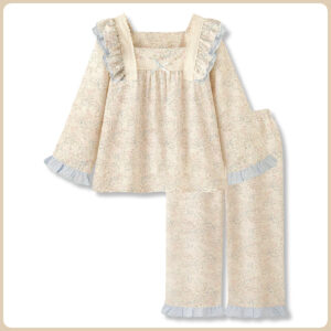 japanese pajamas women's winter new thick flannel sweet long sleeved home service nightgown