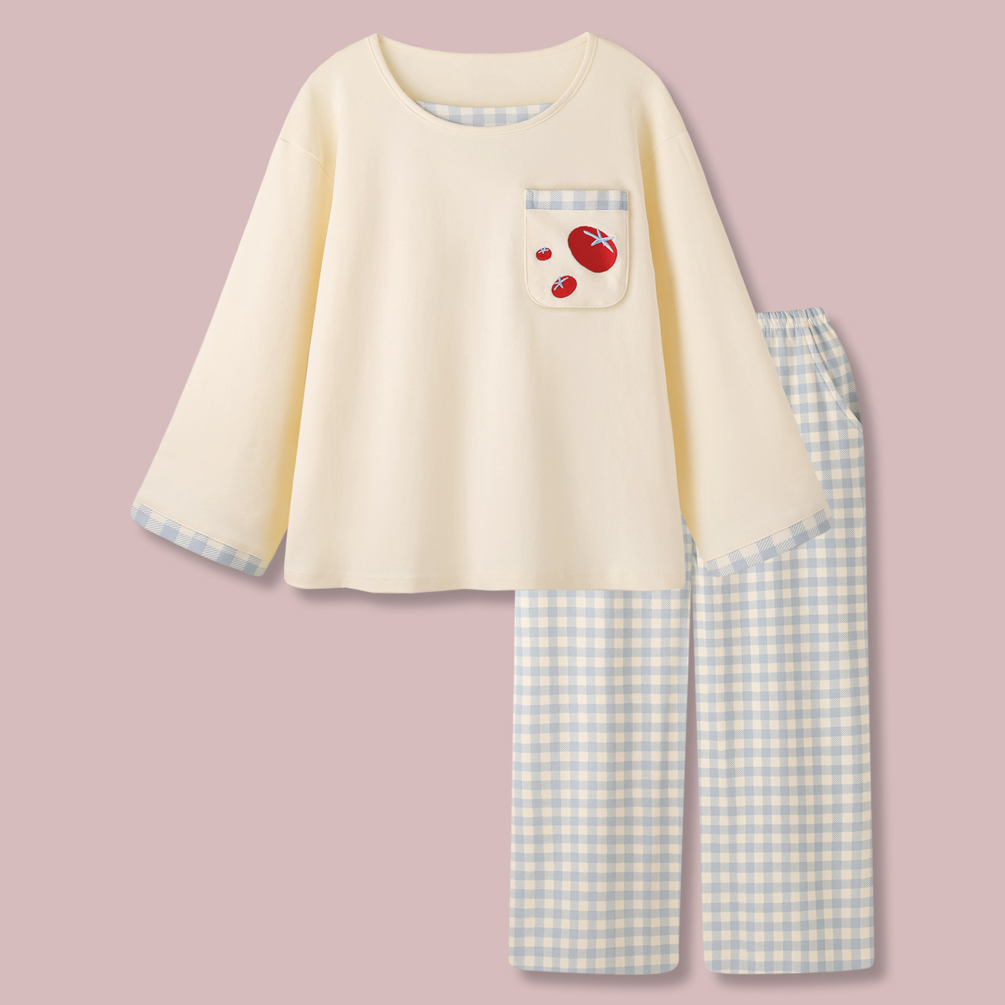 plaid cotton pajamas women's spring and autumn and winter new long sleeves can be worn outside the home service suit. plaid cotton pajamas women's spring and autumn and winter new long sleeves can be worn outside the home service suit.