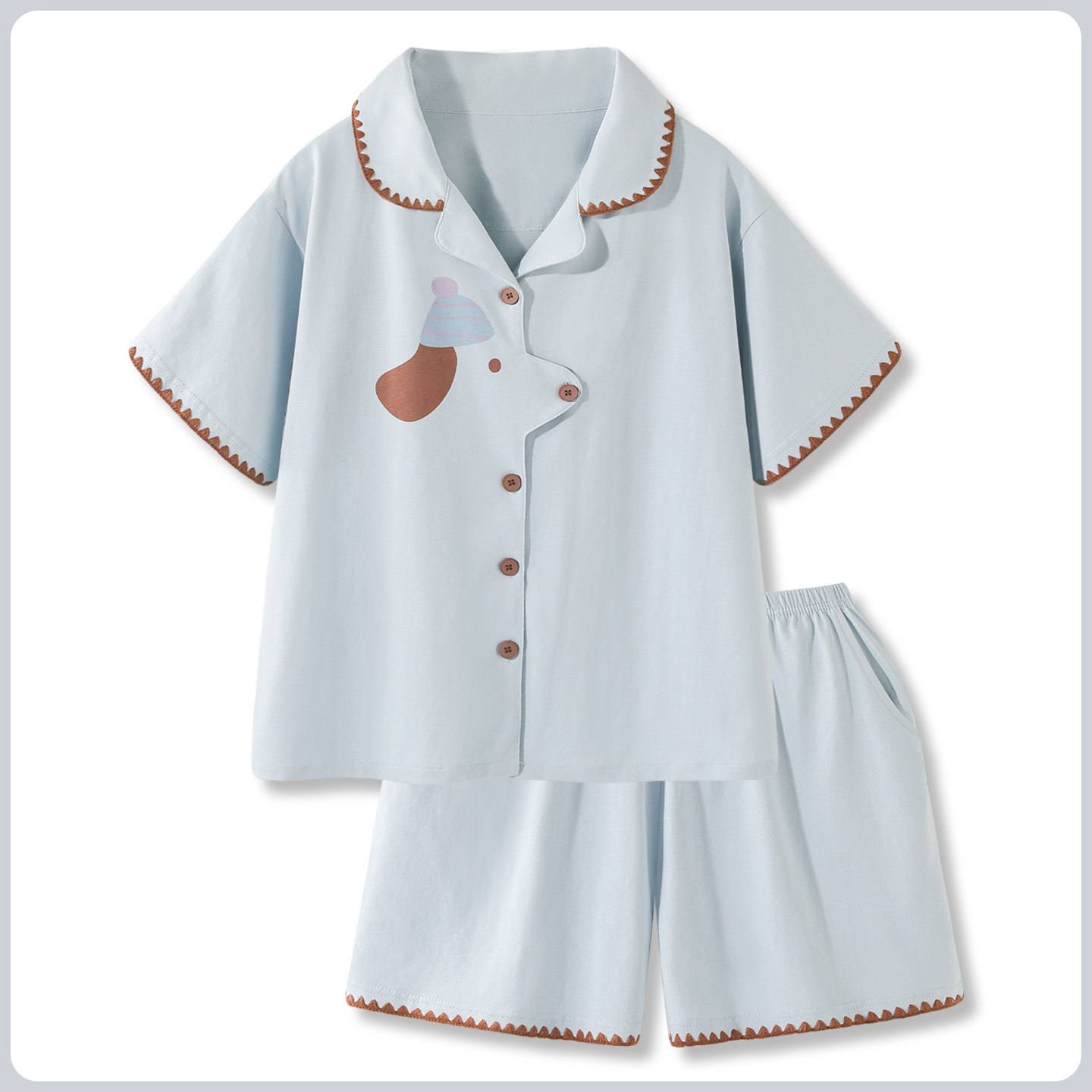 couple pajamas ladies summer super soft and cool short sleeved cotton home wear suit couple pajamas ladies summer super soft and cool short sleeved cotton home wear suit