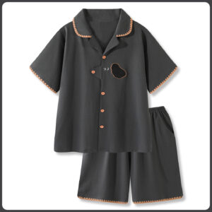 couple pajamas ladies summer super soft and cool short sleeved cotton home wear suit